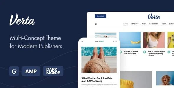 Verta – Multi-Concept WordPress Theme for Modern Publishers